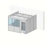 Visuel Cabine 3 faces 3,90m x 3,60m (14m²)
