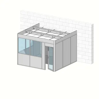 Cabine 3 faces 3,90m x 3,60m (14m²)