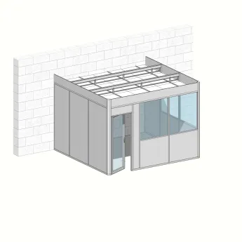 Cabine 3 faces 3,90m x 3,60m (14m²)